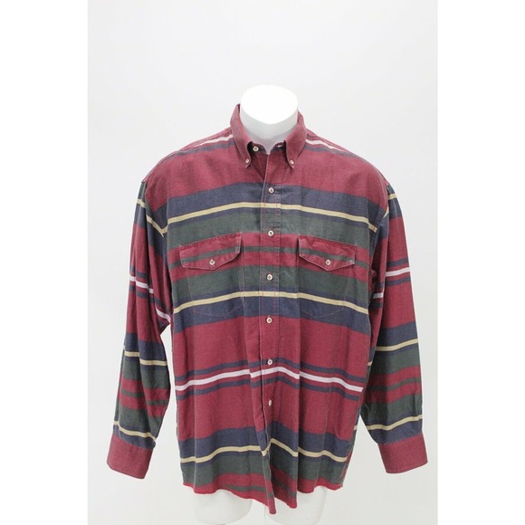 Vtg Wrangler Shirt Men's XL Striped Brushpopper Western X-Long Tails Long Sleeve - Picture 1 of 9